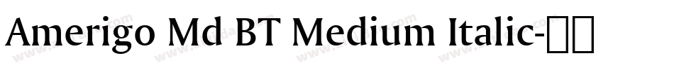 Amerigo Md BT Medium Italic字体转换